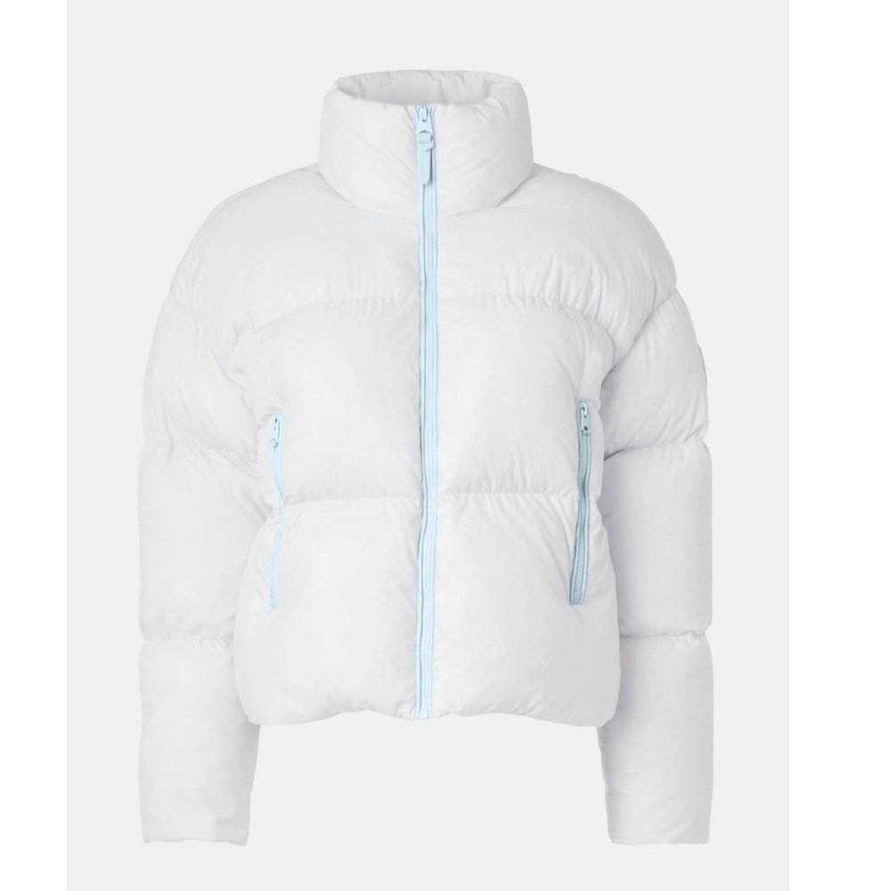 Mackage Tessy Powder Blue Nylon High Neck Quilted Puffer Jacket Size Large - Picture 11 of 11